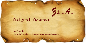 Zsigrai Azurea névjegykártya