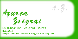 azurea zsigrai business card